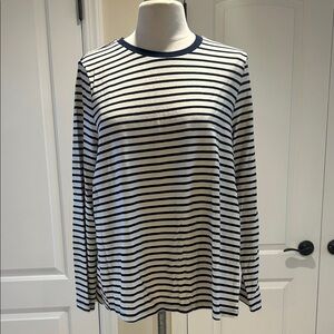 Pomander Classic Navy Striped Shirt